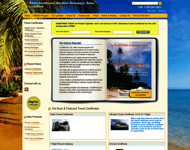 Travel-certificates.com thumbnail