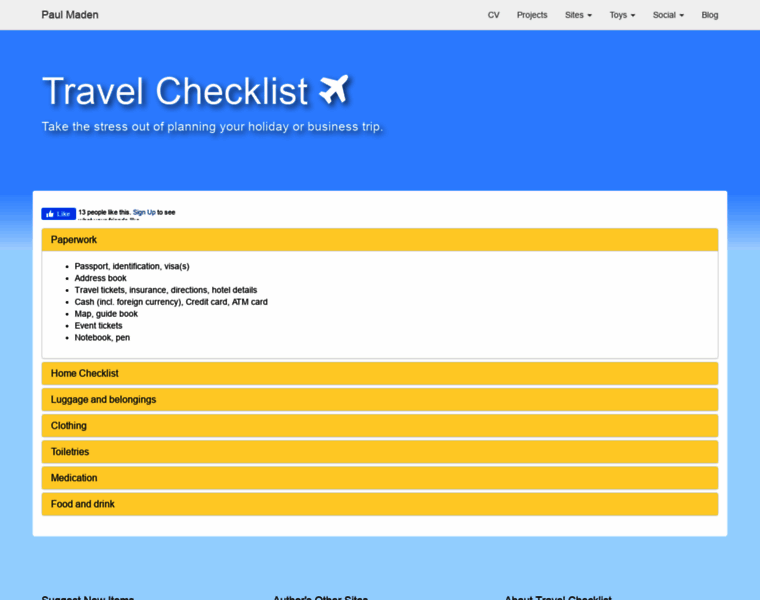 Travel-checklist.co.uk thumbnail