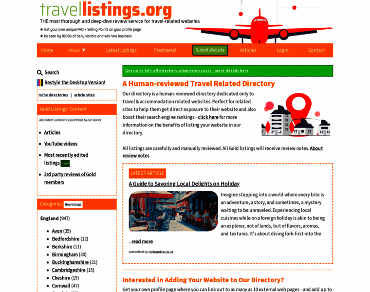 Travellistings.org thumbnail