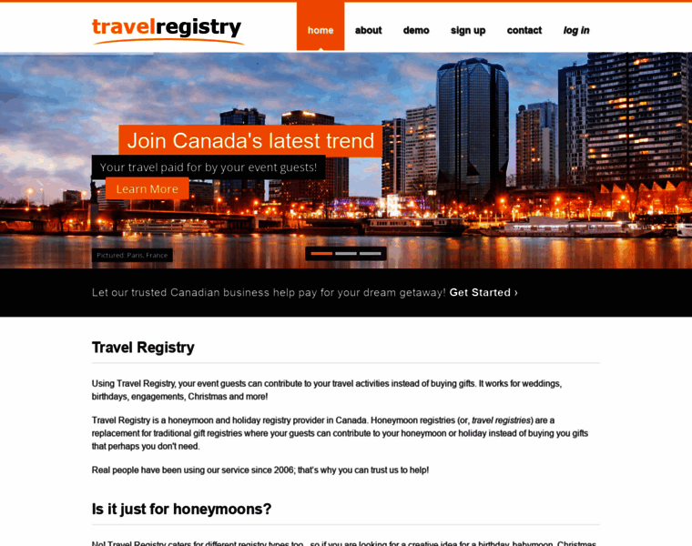 Travelregistry.ca thumbnail