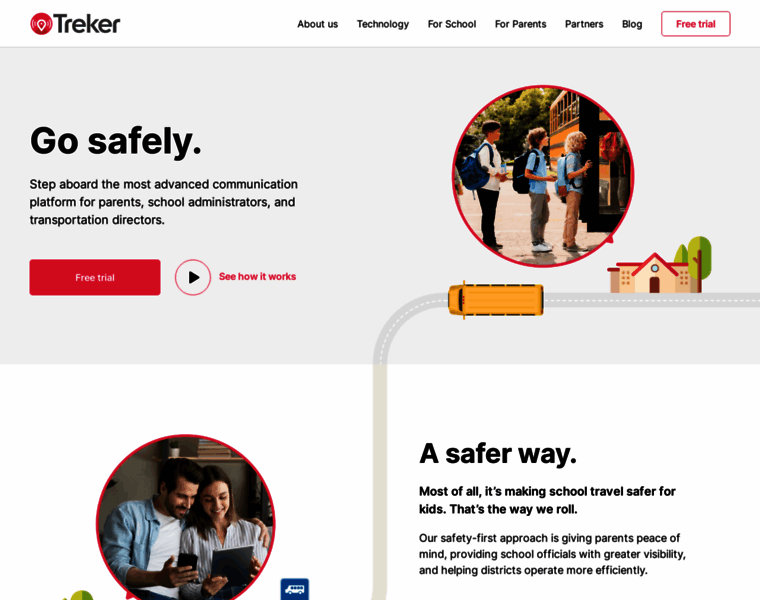 treker.com at WI. Treker: Accurate, real-time school bus tracking and ...