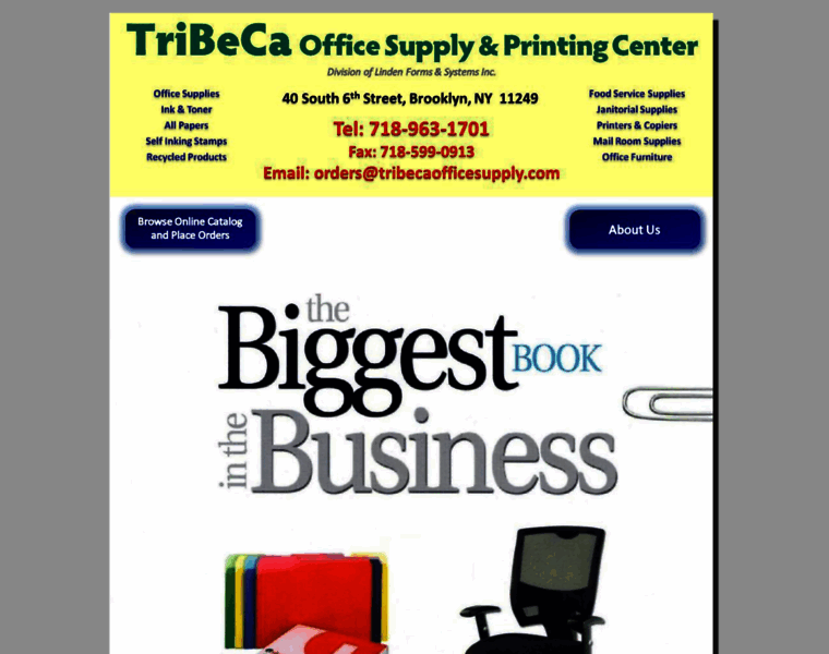 Tribecaofficesupply.com thumbnail