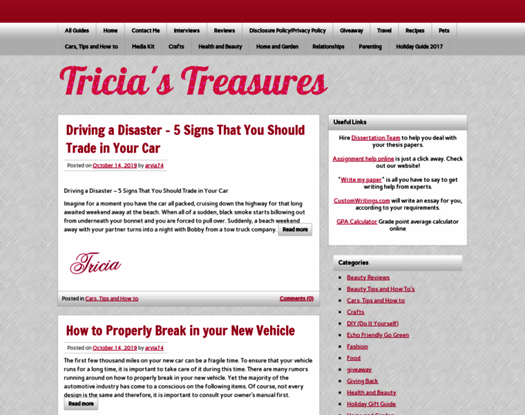 Triciastreasure.com thumbnail
