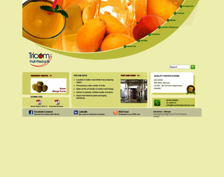 Tricomfruitproducts.com thumbnail