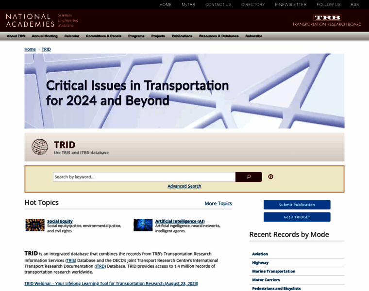 Trid.trb.org thumbnail