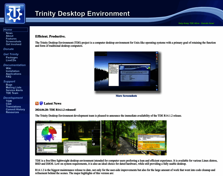Trinitydesktop.org thumbnail