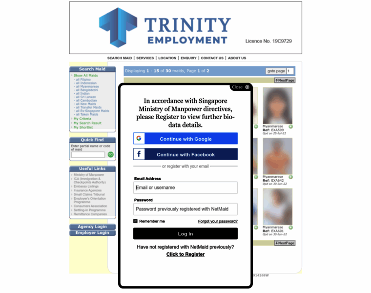 Trinityemp.netmaid.com.sg thumbnail