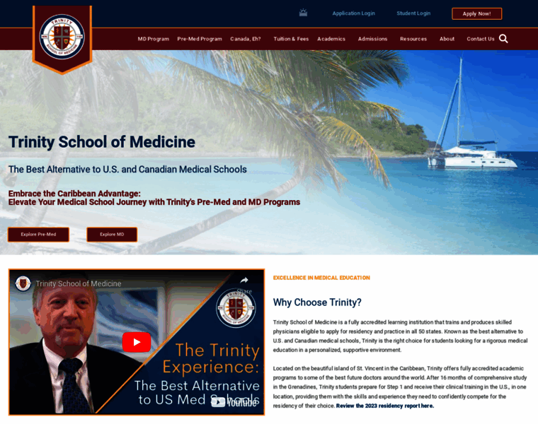 Trinityschoolofmedicine.org thumbnail