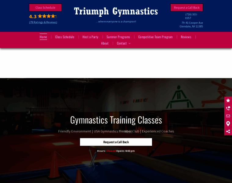 Triumphgymnastics.com thumbnail