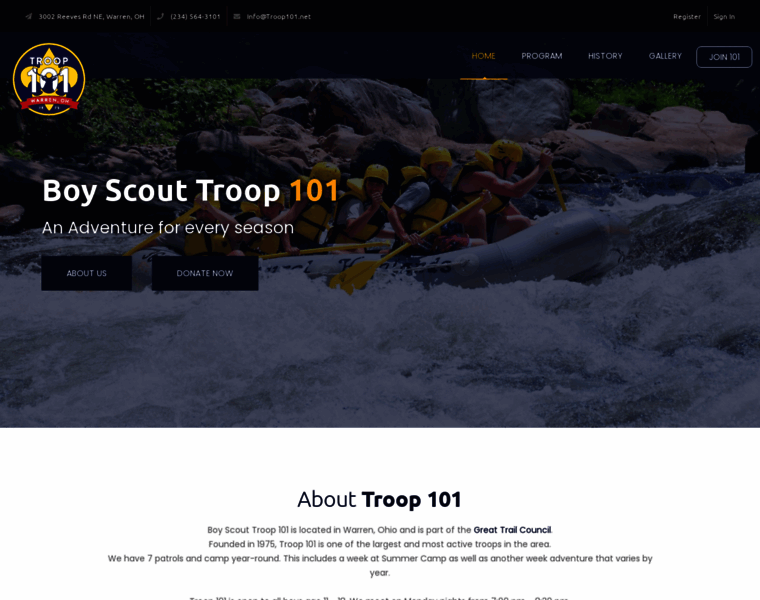 Troop101.net thumbnail