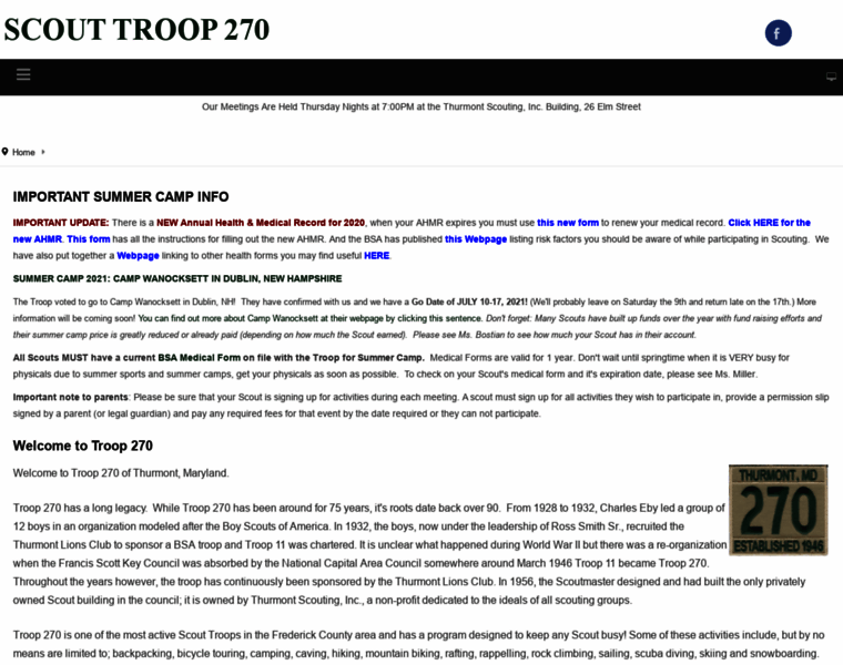 Troop270.com thumbnail