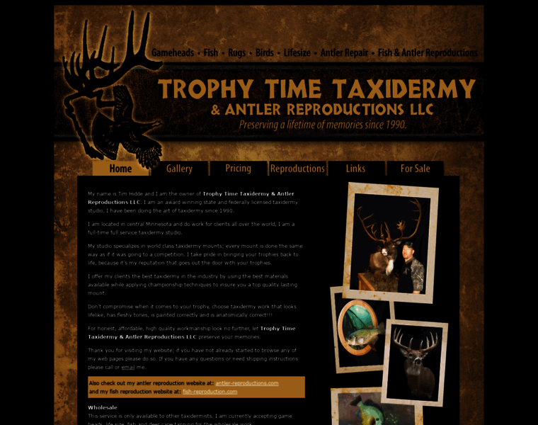 Trophytimetaxidermy.com thumbnail