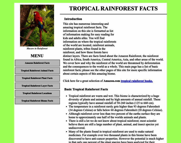 Tropical-rainforest-facts.com thumbnail