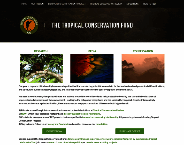 Tropicalconservationfund.com thumbnail