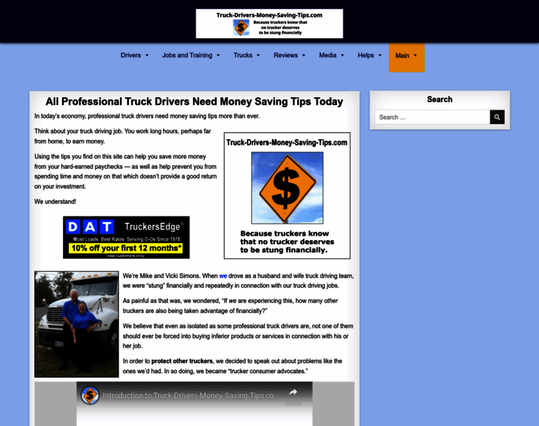 Truck-drivers-money-saving-tips.com thumbnail