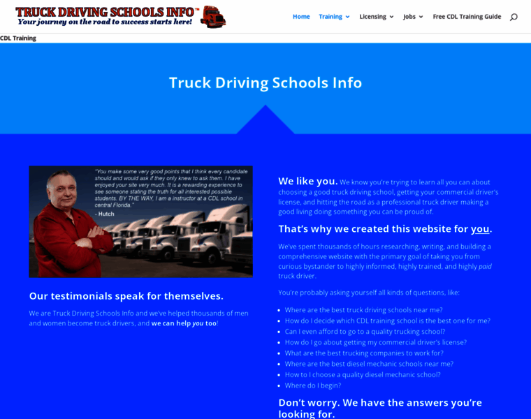 Truckdrivingschoolsinfo.com thumbnail