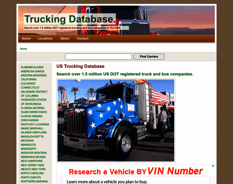Truckingdatabase.com thumbnail
