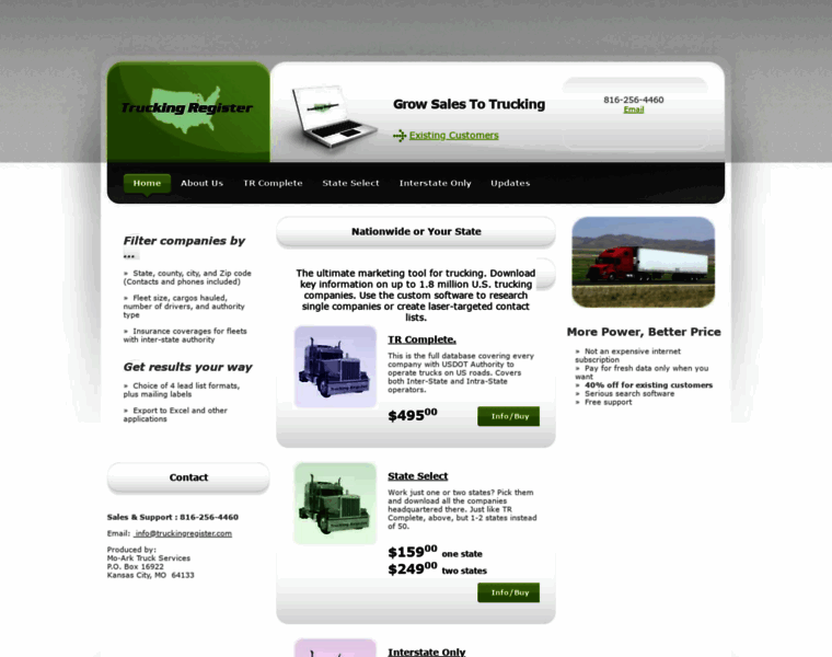 Truckingregister.com thumbnail