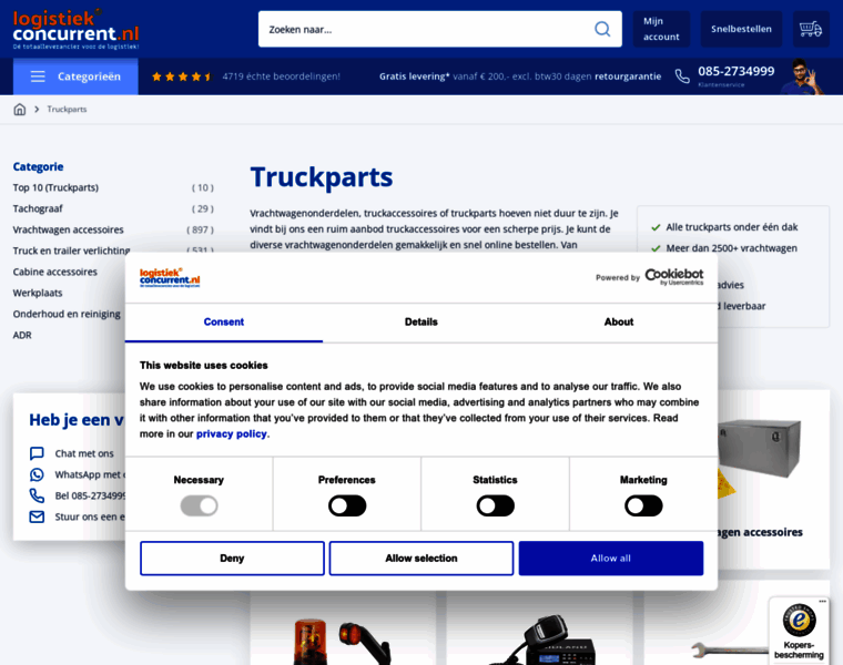 Truckpartsconcurrent.nl thumbnail