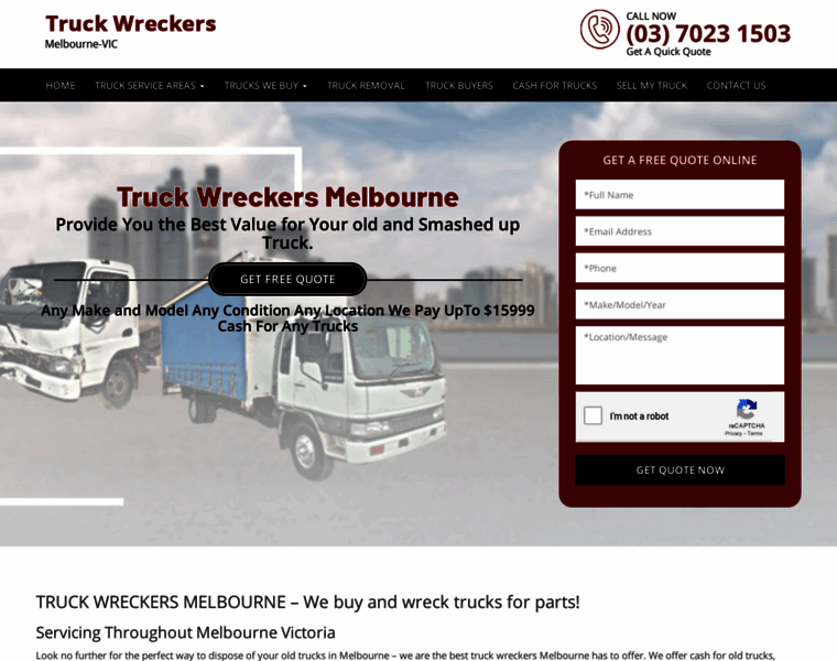 Truckwreckersmelbourne.com.au thumbnail