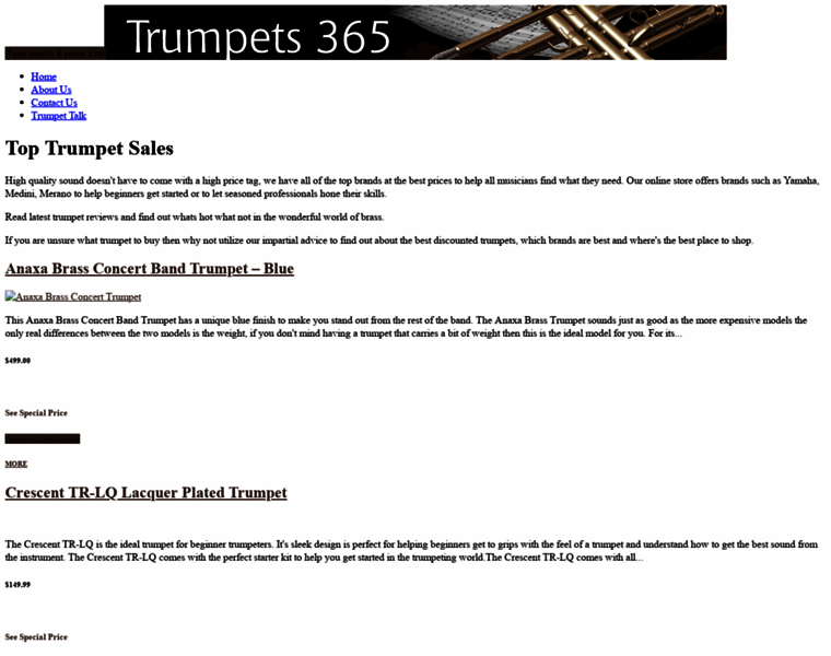 Trumpets365.com thumbnail