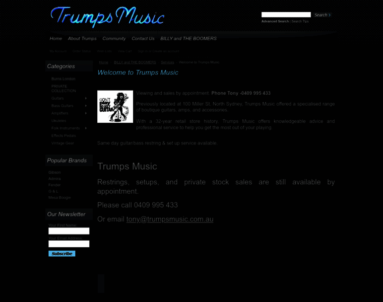 Trumpsmusic.com.au thumbnail