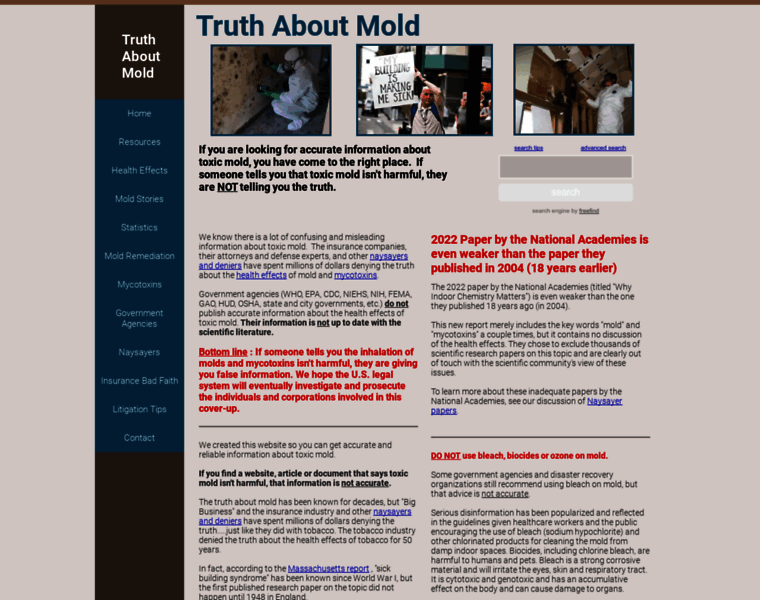 Truthaboutmold.info thumbnail
