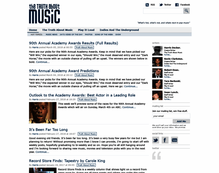 Truthaboutmusic.com thumbnail