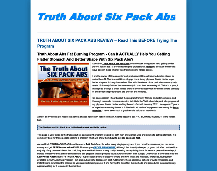 Truthaboutsixpackabsebook.blogspot.com thumbnail