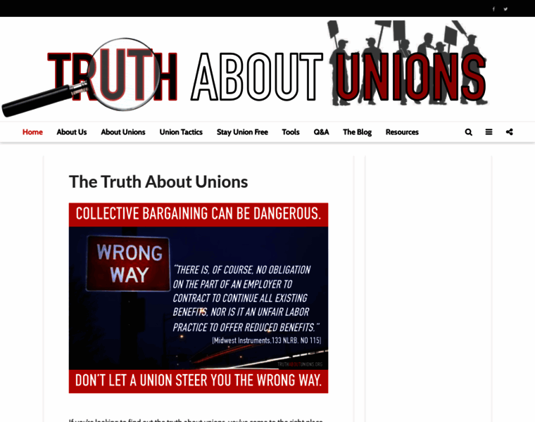 Truthaboutunions.org thumbnail