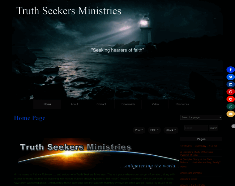 Truthseekersministries.org thumbnail