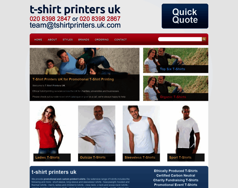 Tshirtprinters.uk.com thumbnail