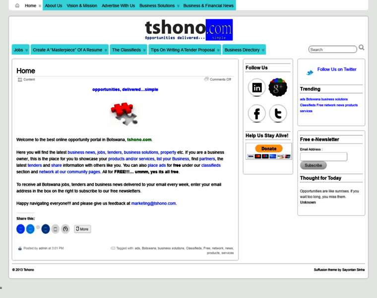 Tshono.com thumbnail