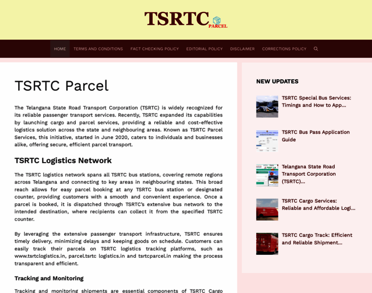 Tsrtcparcel.in thumbnail