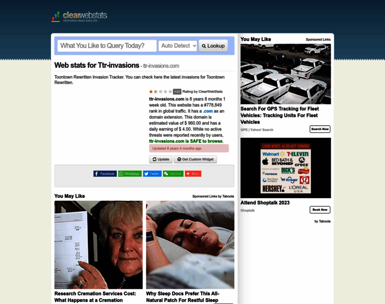 Ttr-invasions.com.clearwebstats.com thumbnail