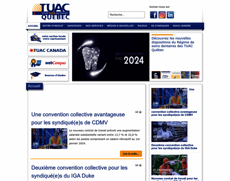 Tuacquebec.ca thumbnail