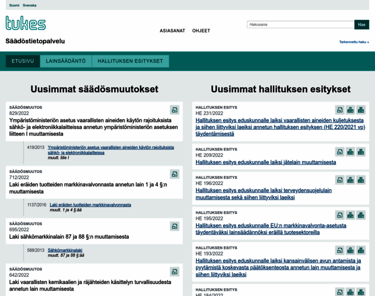 Tukes.edilex.fi thumbnail