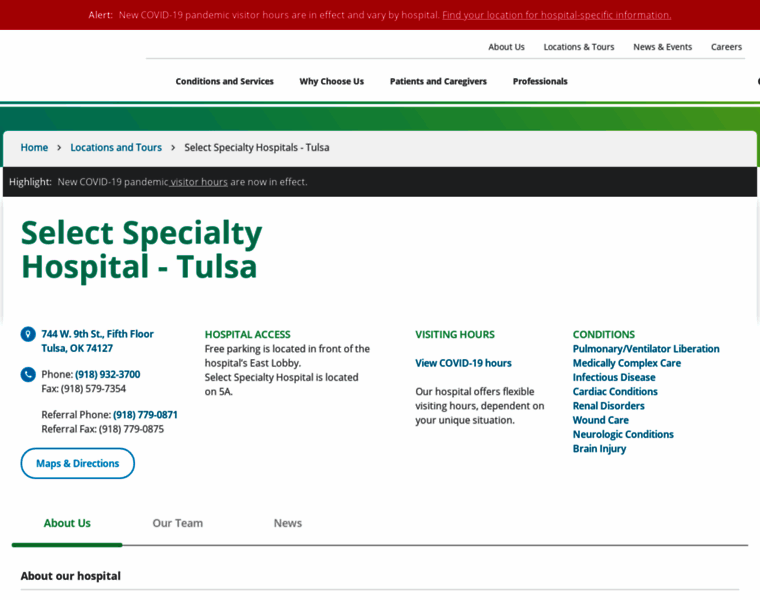 Tulsa.selectspecialtyhospitals.com thumbnail