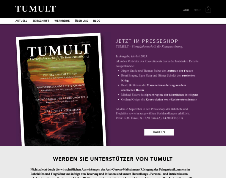 Tumult-magazine.net thumbnail