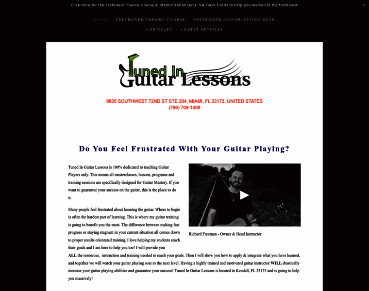 Tunedinguitarlessons.com thumbnail