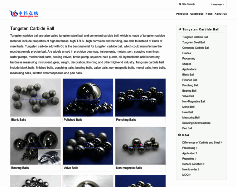 Tungsten-carbide-ball.com thumbnail