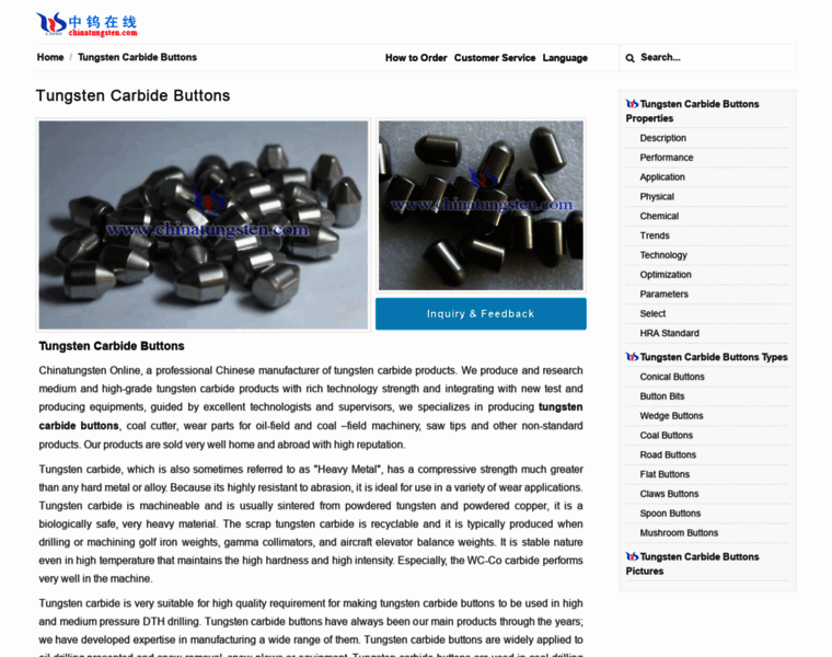 Tungsten-carbide-buttons.com thumbnail