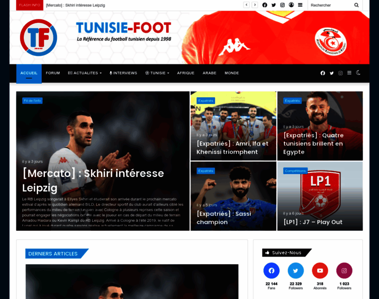 Tunisie-foot.com thumbnail