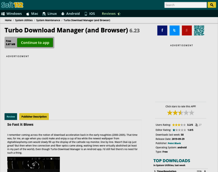 Turbo-download-manager.soft112.com thumbnail