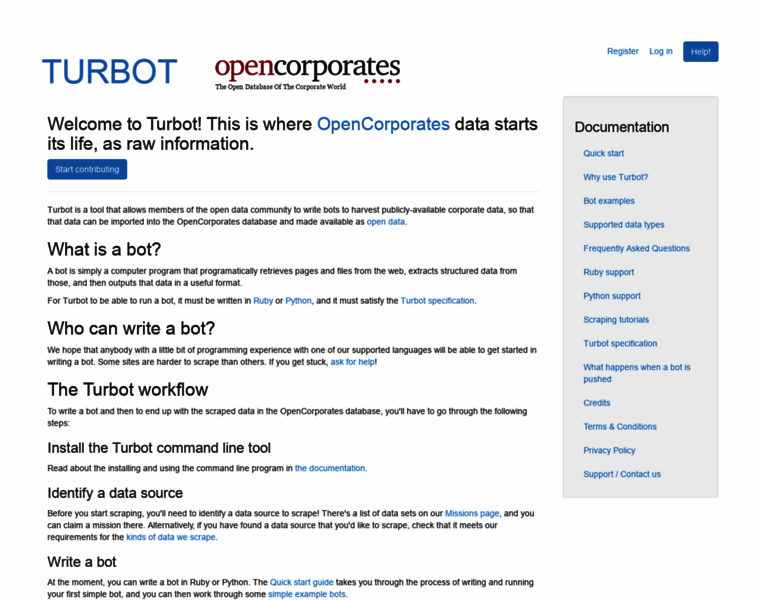 Turbot.opencorporates.com thumbnail