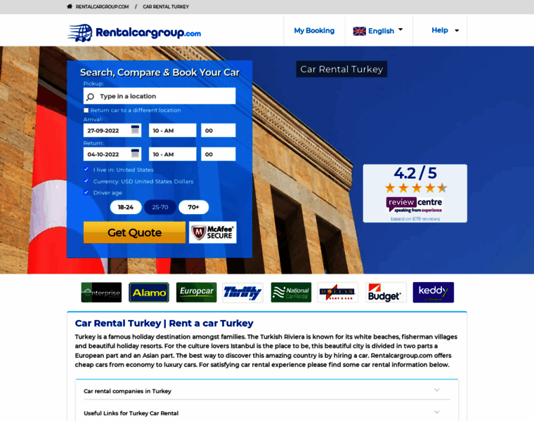 Turkey.rentalcargroup.com thumbnail