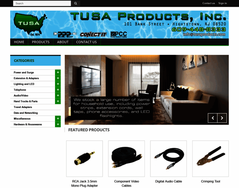 Tusaproducts.com thumbnail
