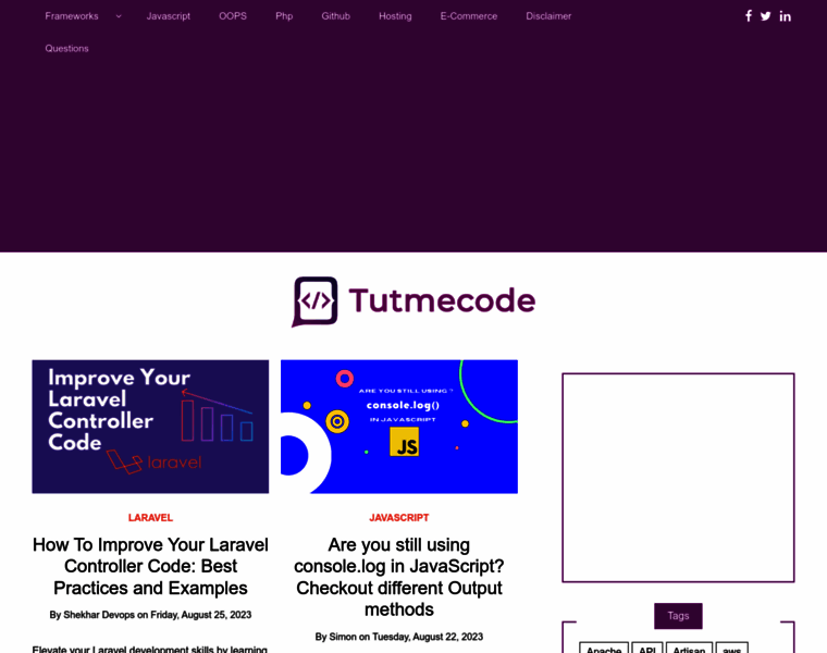 Tutmecode.com thumbnail