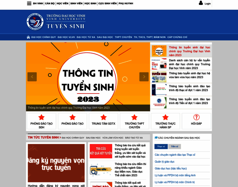 Tuyensinh.vinhuni.edu.vn thumbnail