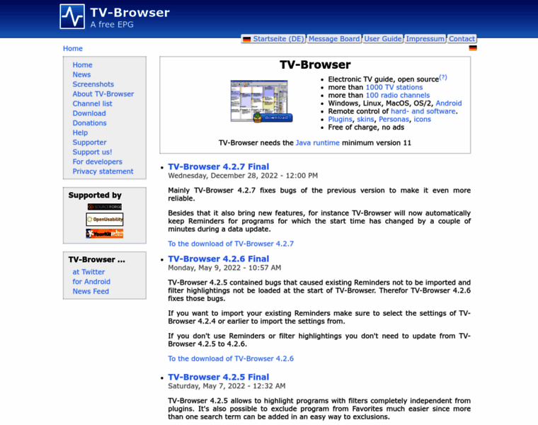 Tv-browser.org thumbnail